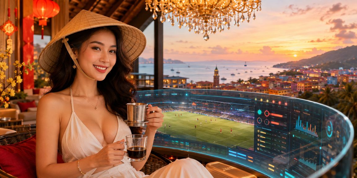 Người dùng trải nghiệm nền tảng giải trí trực tuyến tại Phú Quốc với không khí nghỉ dưỡng